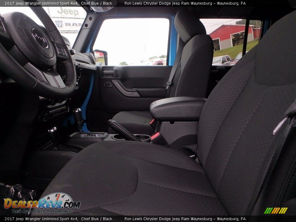 2017 Jeep Wrangler Unlimited Sport 4x4 Chief Blue / Black Photo #10