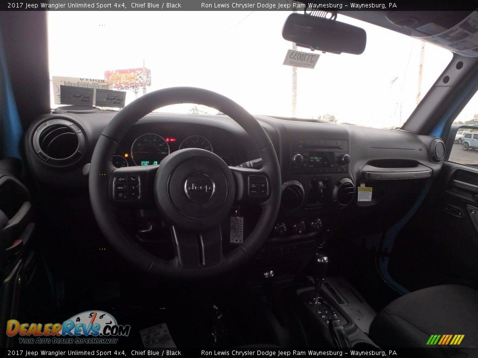 2017 Jeep Wrangler Unlimited Sport 4x4 Chief Blue / Black Photo #12