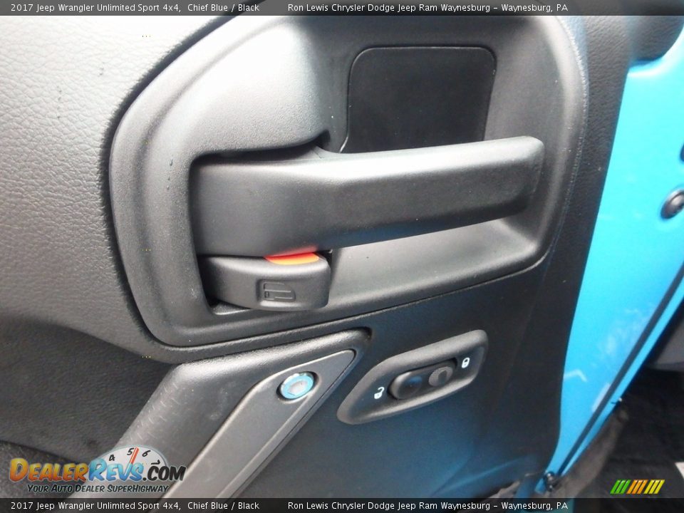 2017 Jeep Wrangler Unlimited Sport 4x4 Chief Blue / Black Photo #13