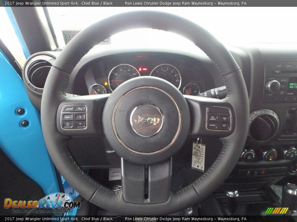 2017 Jeep Wrangler Unlimited Sport 4x4 Chief Blue / Black Photo #15