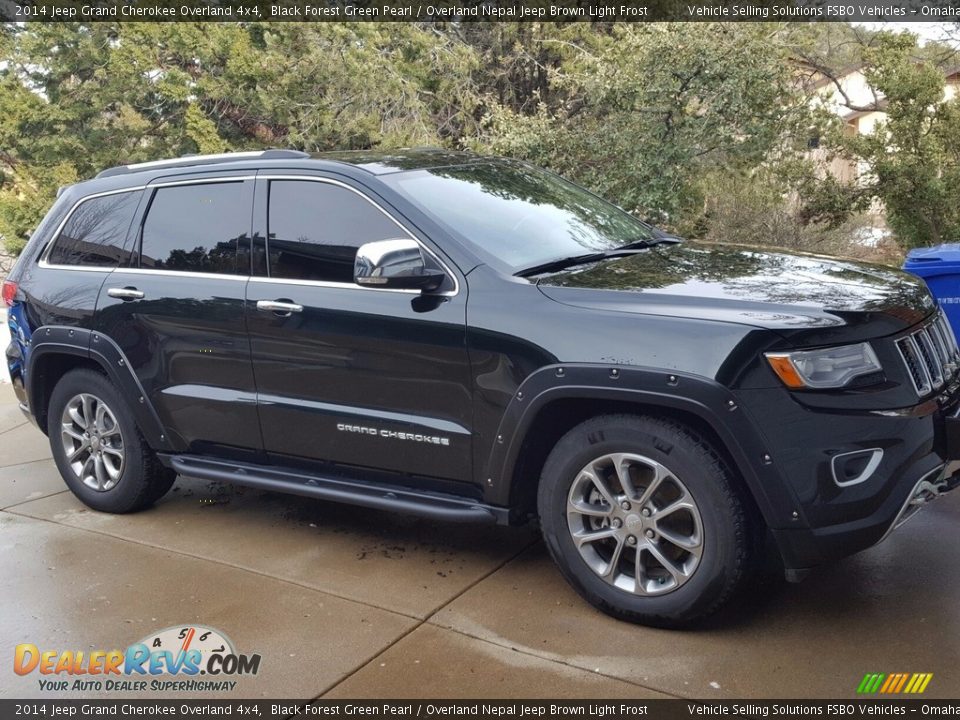 2014 Jeep Grand Cherokee Overland 4x4 Black Forest Green Pearl / Overland Nepal Jeep Brown Light Frost Photo #1