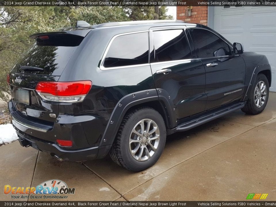 2014 Jeep Grand Cherokee Overland 4x4 Black Forest Green Pearl / Overland Nepal Jeep Brown Light Frost Photo #3