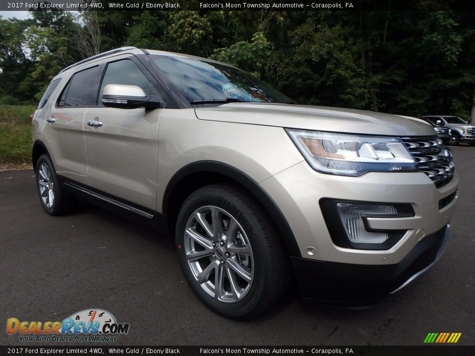 2017 Ford Explorer Limited 4WD White Gold / Ebony Black Photo #2