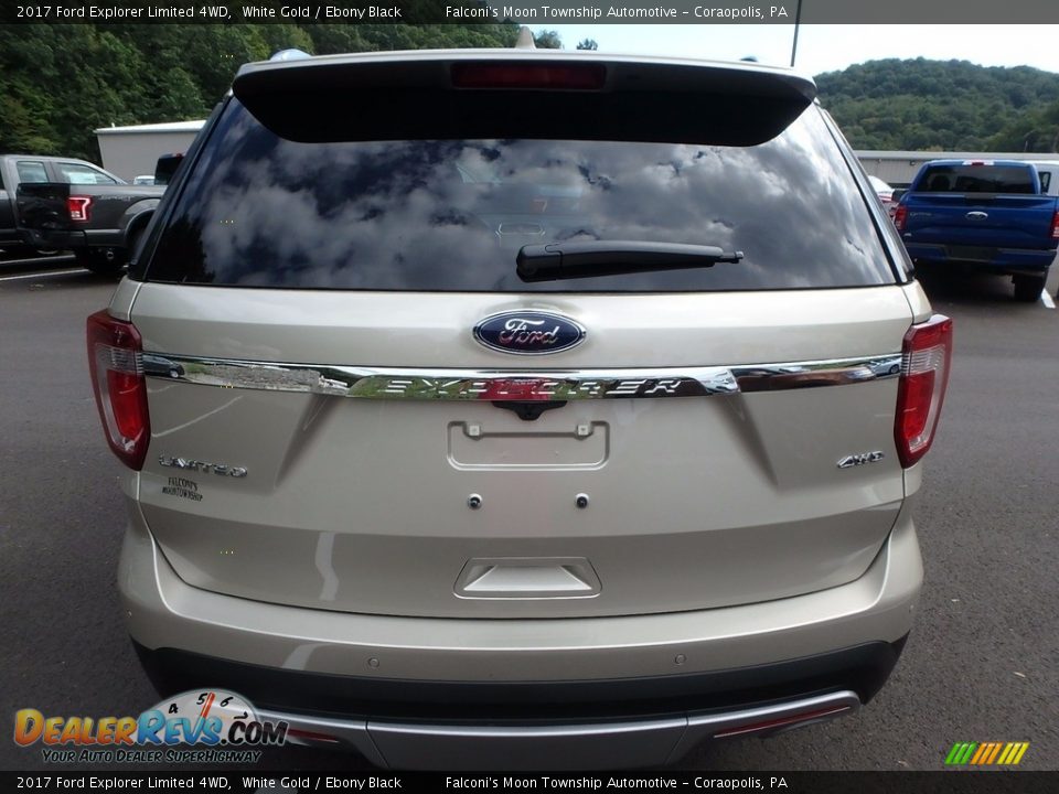2017 Ford Explorer Limited 4WD White Gold / Ebony Black Photo #5