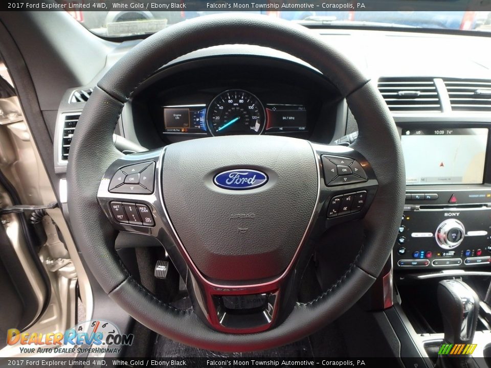 2017 Ford Explorer Limited 4WD White Gold / Ebony Black Photo #13