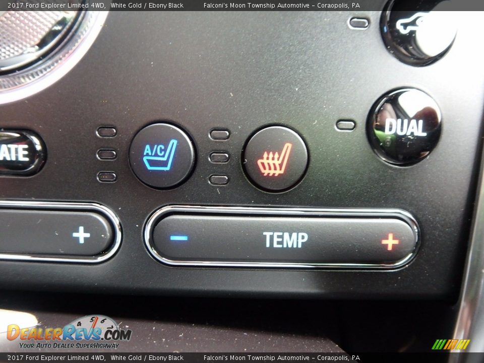 2017 Ford Explorer Limited 4WD White Gold / Ebony Black Photo #15