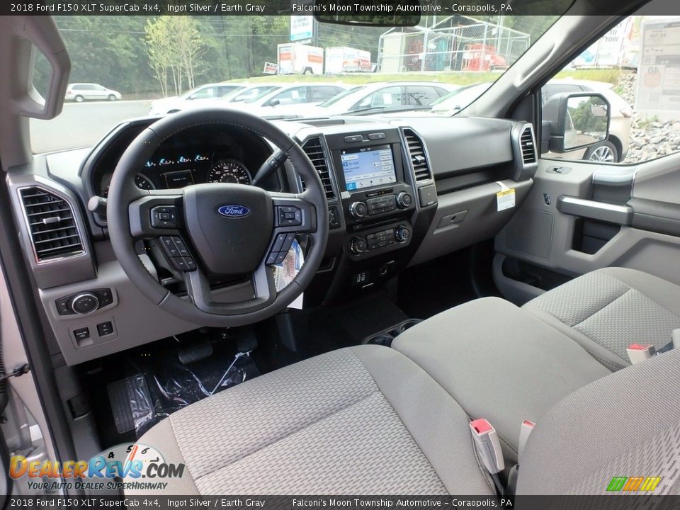 Earth Gray Interior - 2018 Ford F150 XLT SuperCab 4x4 Photo #9