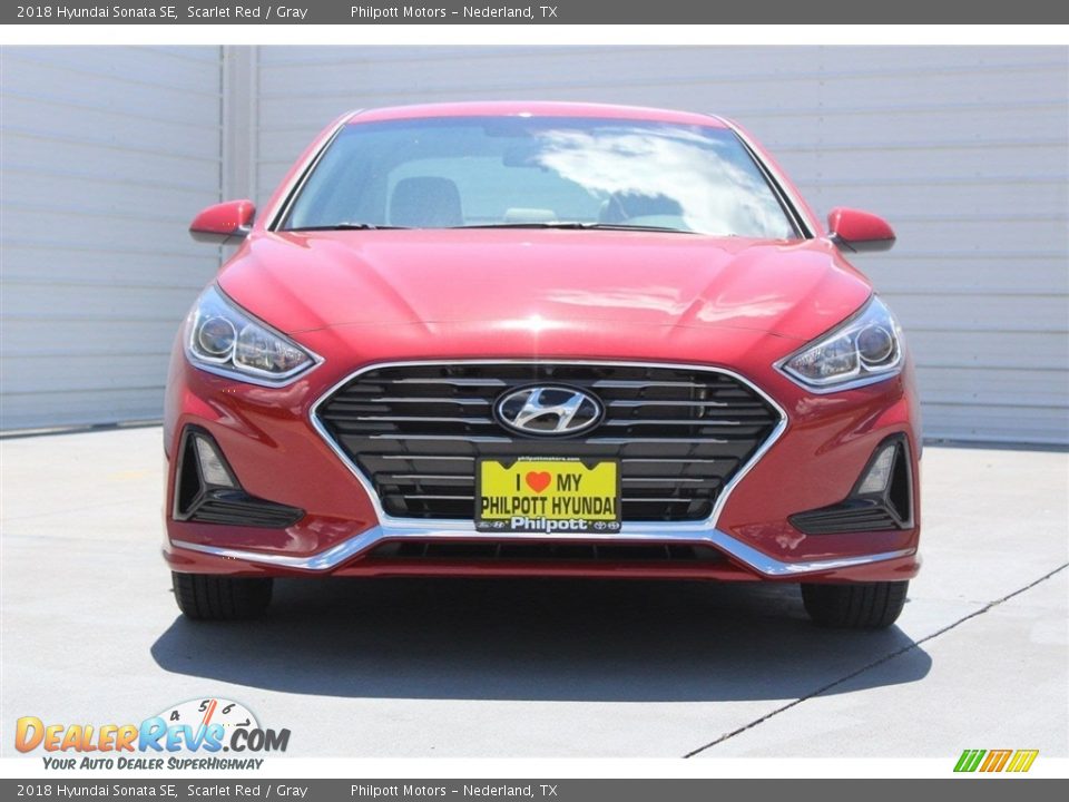 2018 Hyundai Sonata SE Scarlet Red / Gray Photo #2