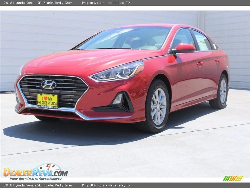 2018 Hyundai Sonata SE Scarlet Red / Gray Photo #3