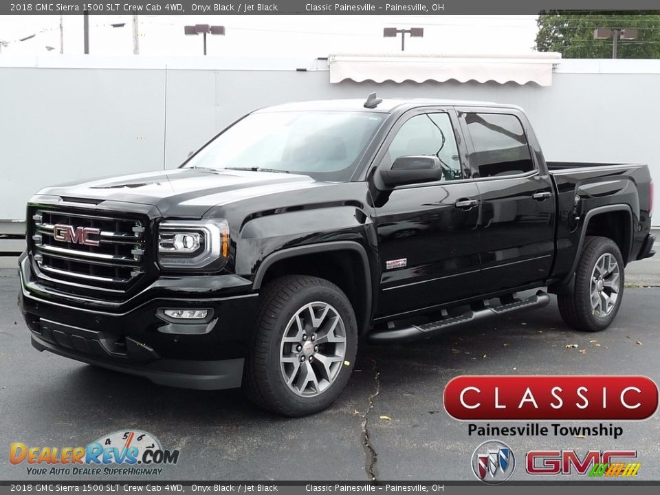 2018 GMC Sierra 1500 SLT Crew Cab 4WD Onyx Black / Jet Black Photo #1