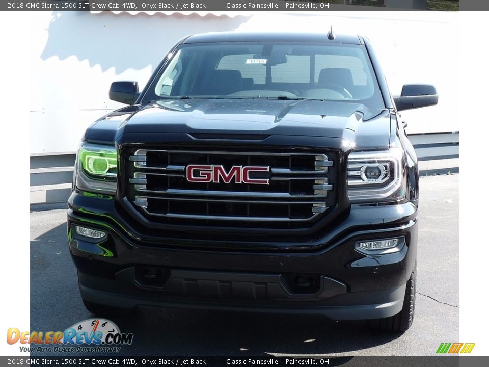2018 GMC Sierra 1500 SLT Crew Cab 4WD Onyx Black / Jet Black Photo #4