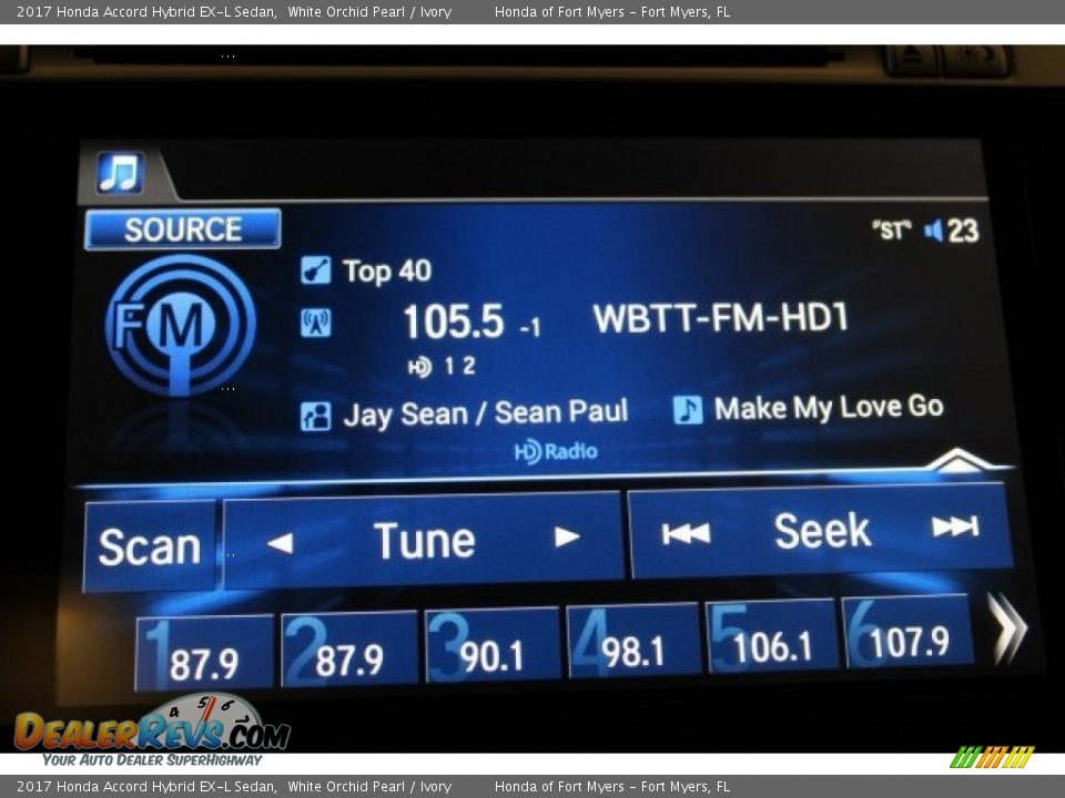 2017 Honda Accord Hybrid EX-L Sedan White Orchid Pearl / Ivory Photo #22