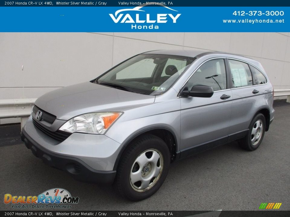2007 Honda CR-V LX 4WD Whistler Silver Metallic / Gray Photo #1