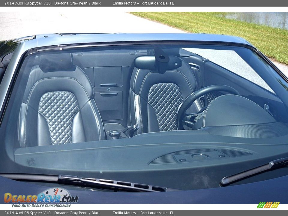 2014 Audi R8 Spyder V10 Daytona Gray Pearl / Black Photo #22