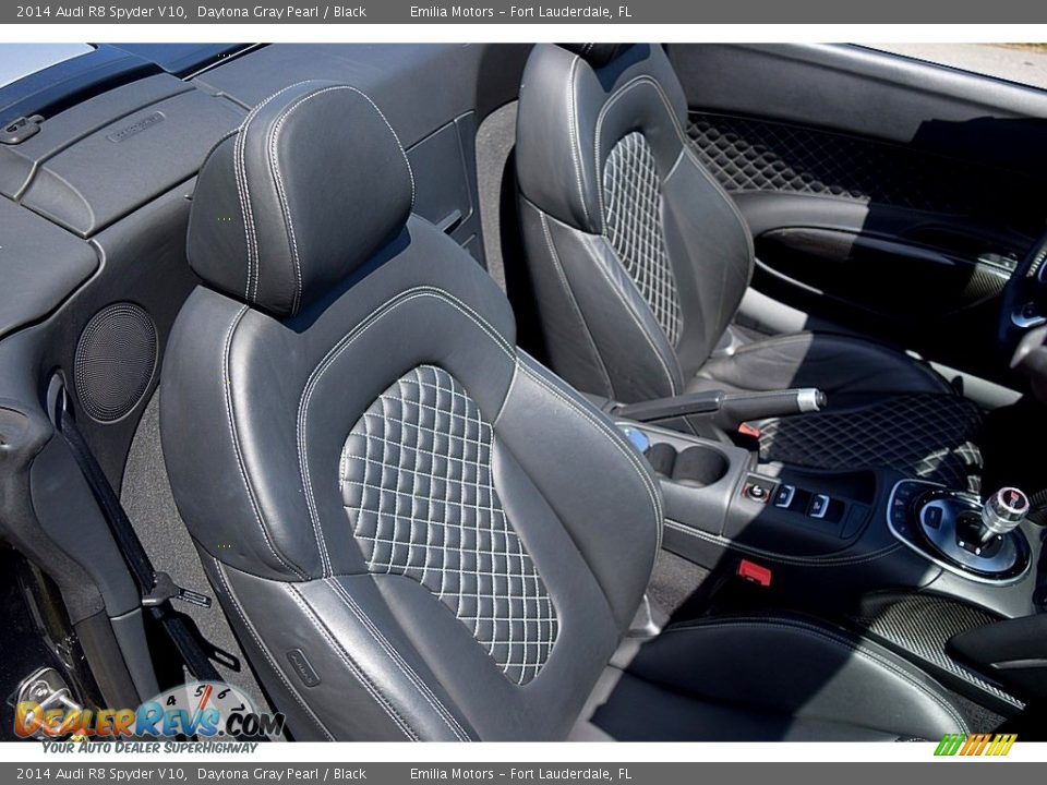 2014 Audi R8 Spyder V10 Daytona Gray Pearl / Black Photo #38