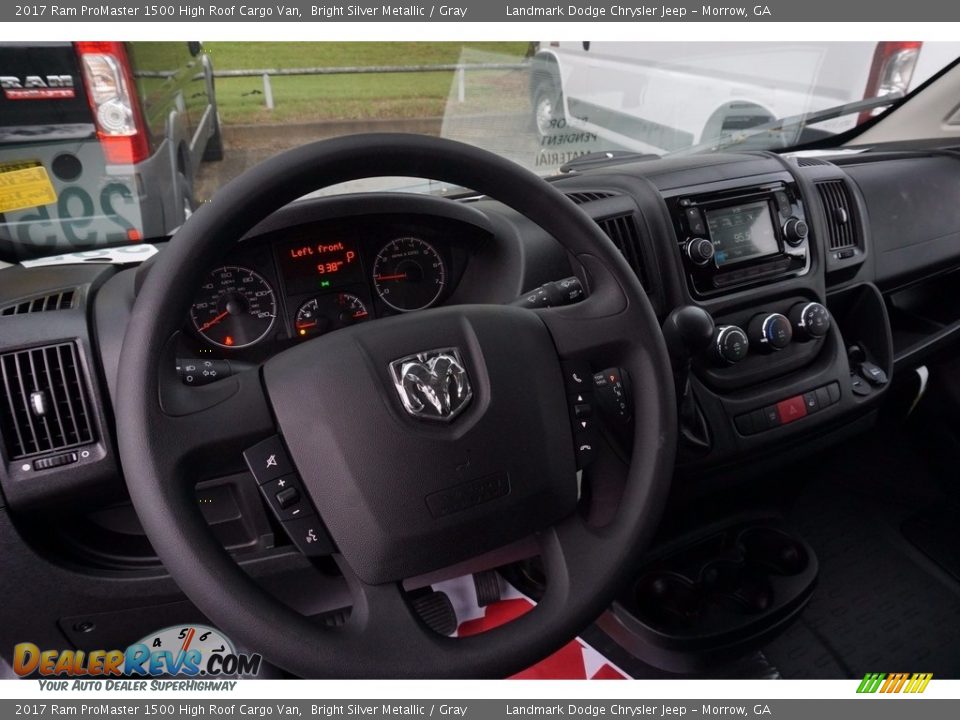 2017 Ram ProMaster 1500 High Roof Cargo Van Bright Silver Metallic / Gray Photo #7