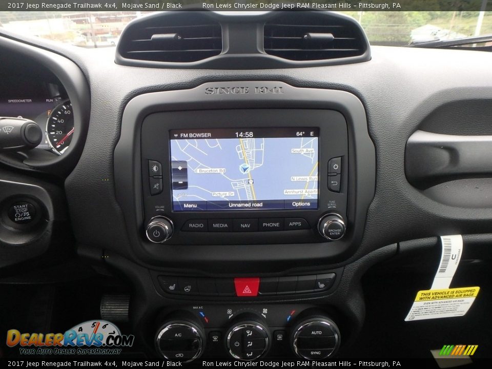 2017 Jeep Renegade Trailhawk 4x4 Mojave Sand / Black Photo #16