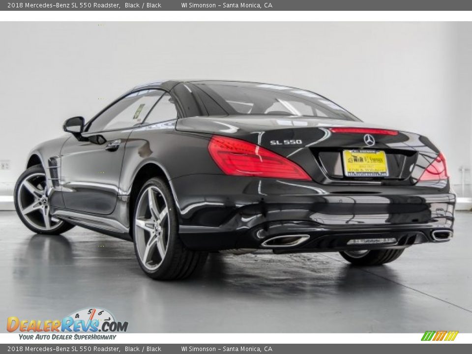 2018 Mercedes-Benz SL 550 Roadster Black / Black Photo #3