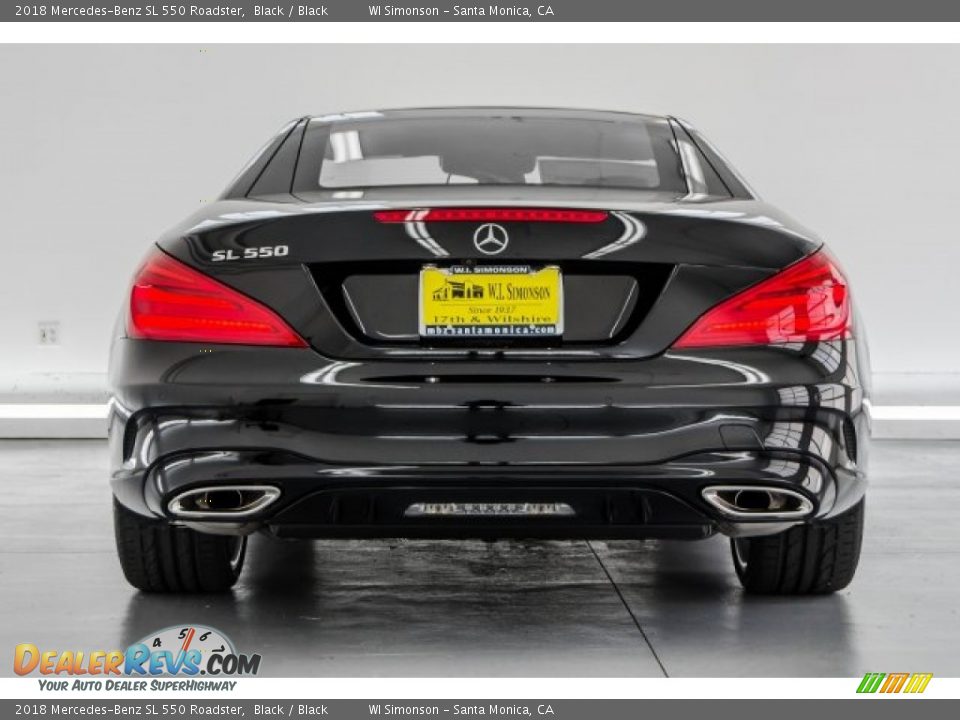 2018 Mercedes-Benz SL 550 Roadster Black / Black Photo #4
