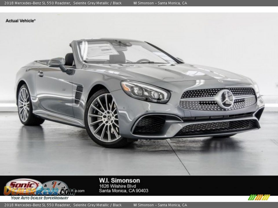2018 Mercedes-Benz SL 550 Roadster Selenite Grey Metallic / Black Photo #1