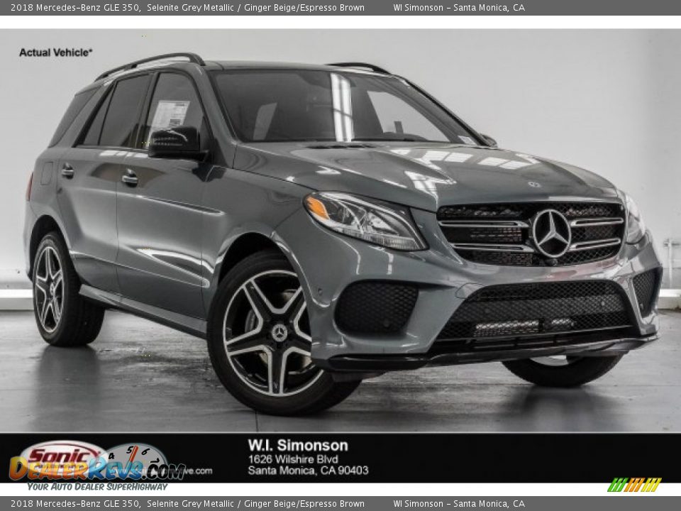 2018 Mercedes-Benz GLE 350 Selenite Grey Metallic / Ginger Beige/Espresso Brown Photo #1