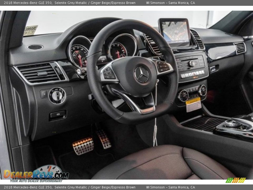 2018 Mercedes-Benz GLE 350 Selenite Grey Metallic / Ginger Beige/Espresso Brown Photo #6