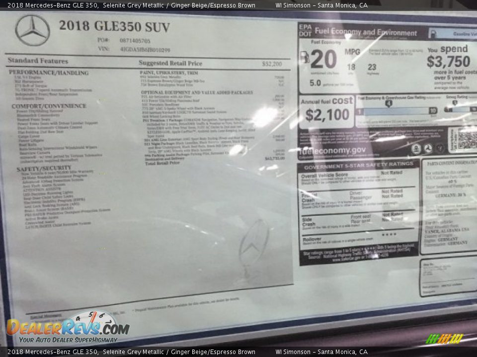 2018 Mercedes-Benz GLE 350 Selenite Grey Metallic / Ginger Beige/Espresso Brown Photo #11