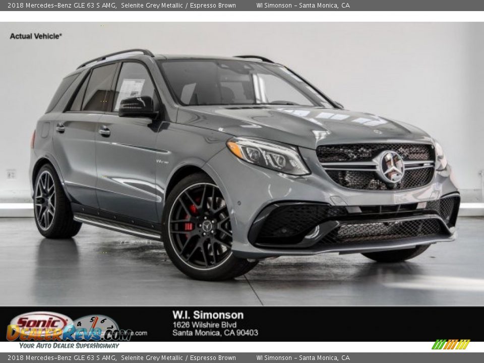 2018 Mercedes-Benz GLE 63 S AMG Selenite Grey Metallic / Espresso Brown Photo #1
