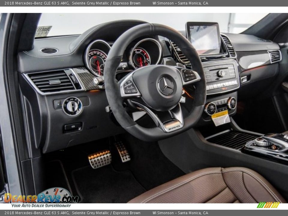 2018 Mercedes-Benz GLE 63 S AMG Selenite Grey Metallic / Espresso Brown Photo #6