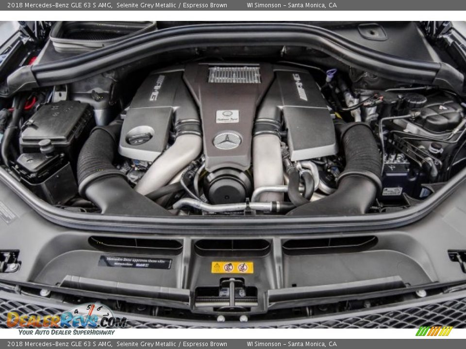 2018 Mercedes-Benz GLE 63 S AMG Selenite Grey Metallic / Espresso Brown Photo #8