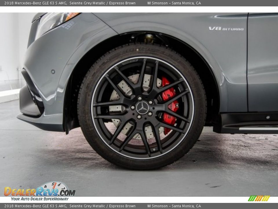 2018 Mercedes-Benz GLE 63 S AMG Selenite Grey Metallic / Espresso Brown Photo #9