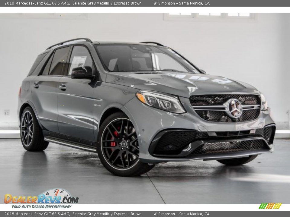 2018 Mercedes-Benz GLE 63 S AMG Selenite Grey Metallic / Espresso Brown Photo #12