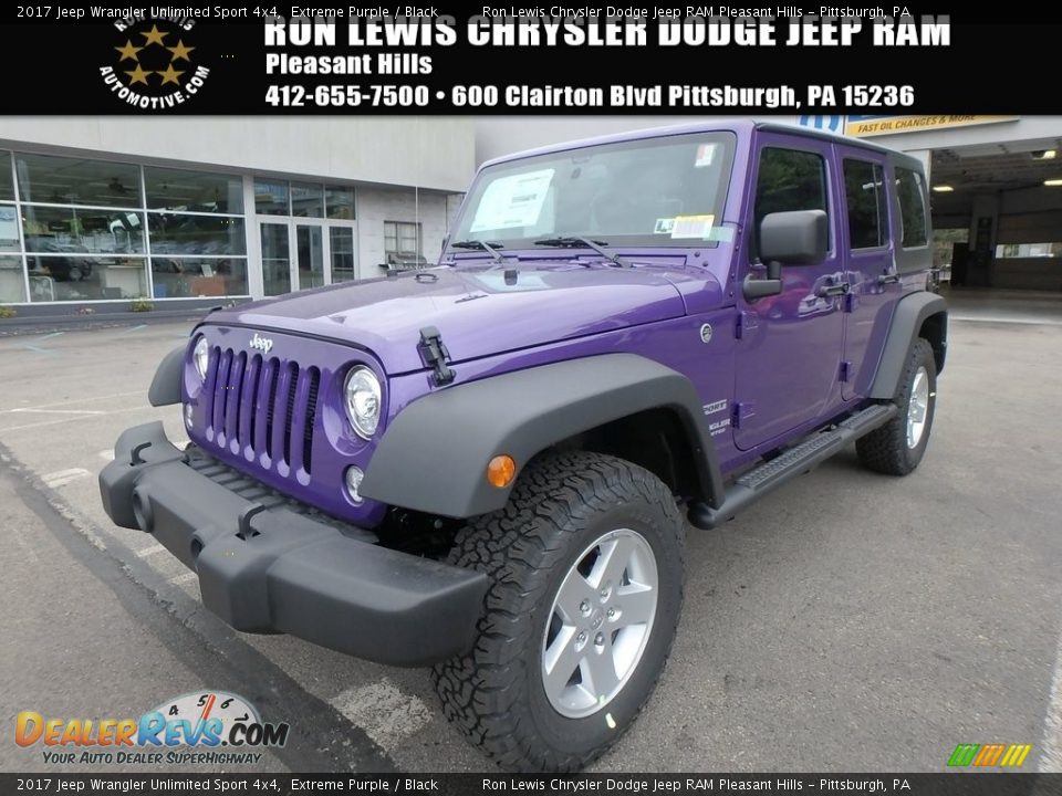 2017 Jeep Wrangler Unlimited Sport 4x4 Extreme Purple / Black Photo #1