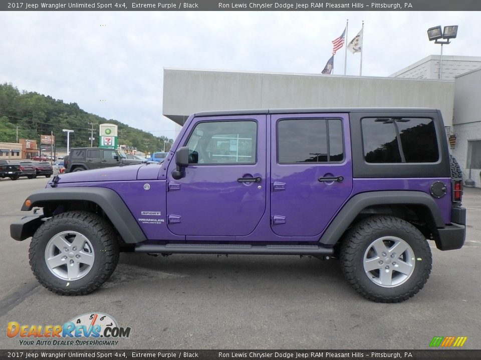 2017 Jeep Wrangler Unlimited Sport 4x4 Extreme Purple / Black Photo #2