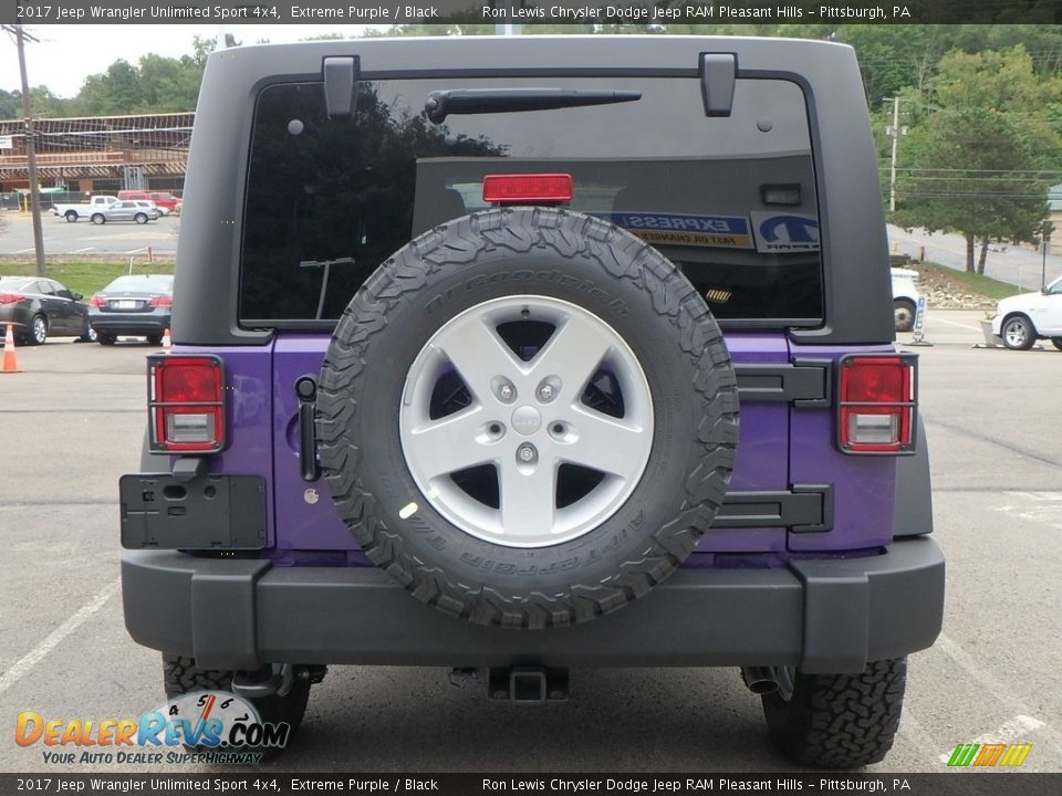 2017 Jeep Wrangler Unlimited Sport 4x4 Extreme Purple / Black Photo #4