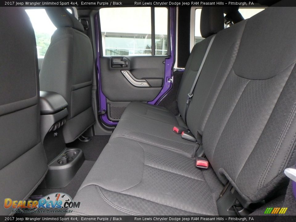 Rear Seat of 2017 Jeep Wrangler Unlimited Sport 4x4 Photo #11