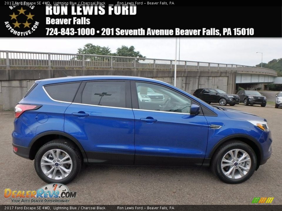2017 Ford Escape SE 4WD Lightning Blue / Charcoal Black Photo #1