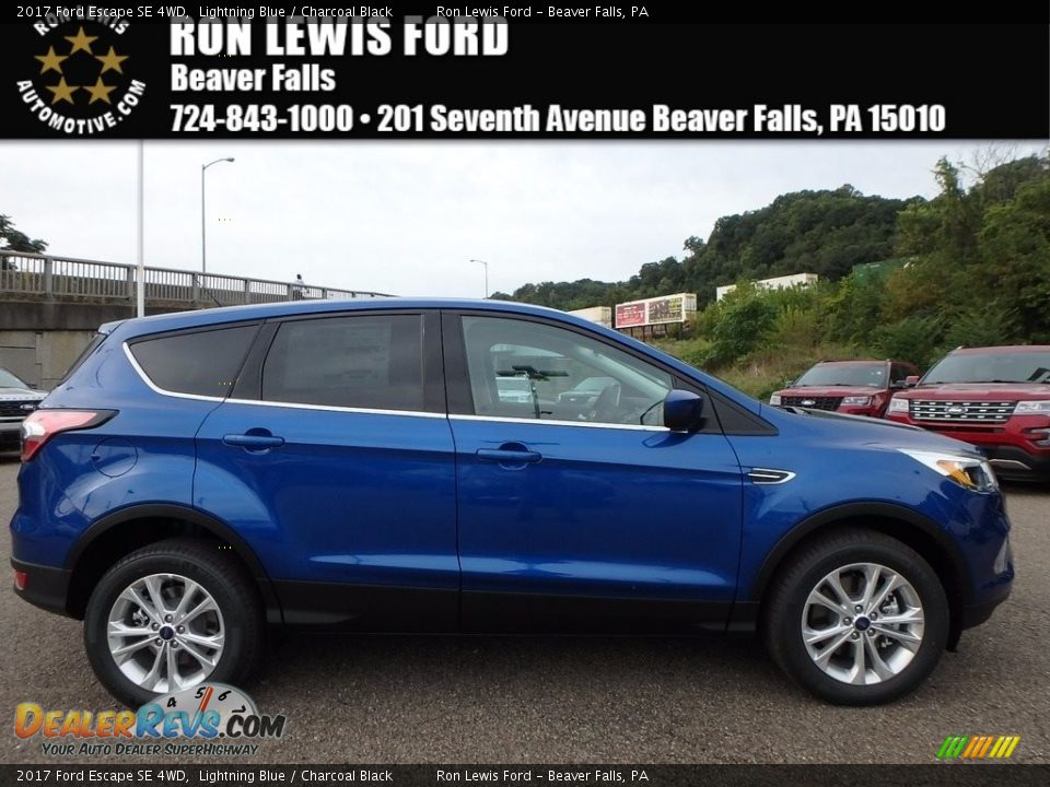 2017 Ford Escape SE 4WD Lightning Blue / Charcoal Black Photo #1