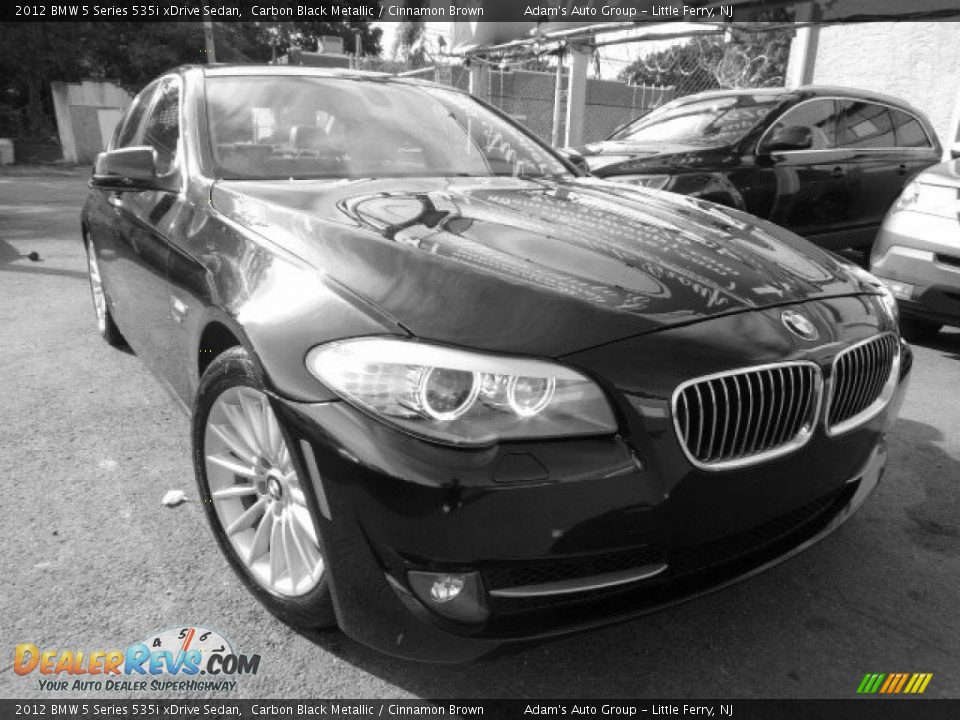 2012 BMW 5 Series 535i xDrive Sedan Carbon Black Metallic / Cinnamon Brown Photo #1