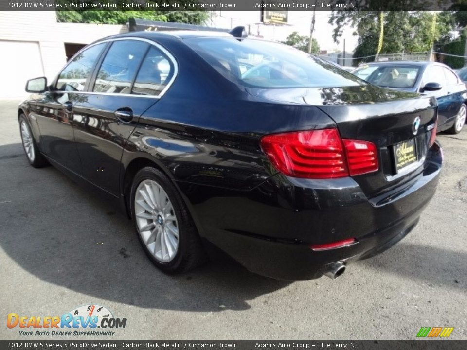 2012 BMW 5 Series 535i xDrive Sedan Carbon Black Metallic / Cinnamon Brown Photo #4