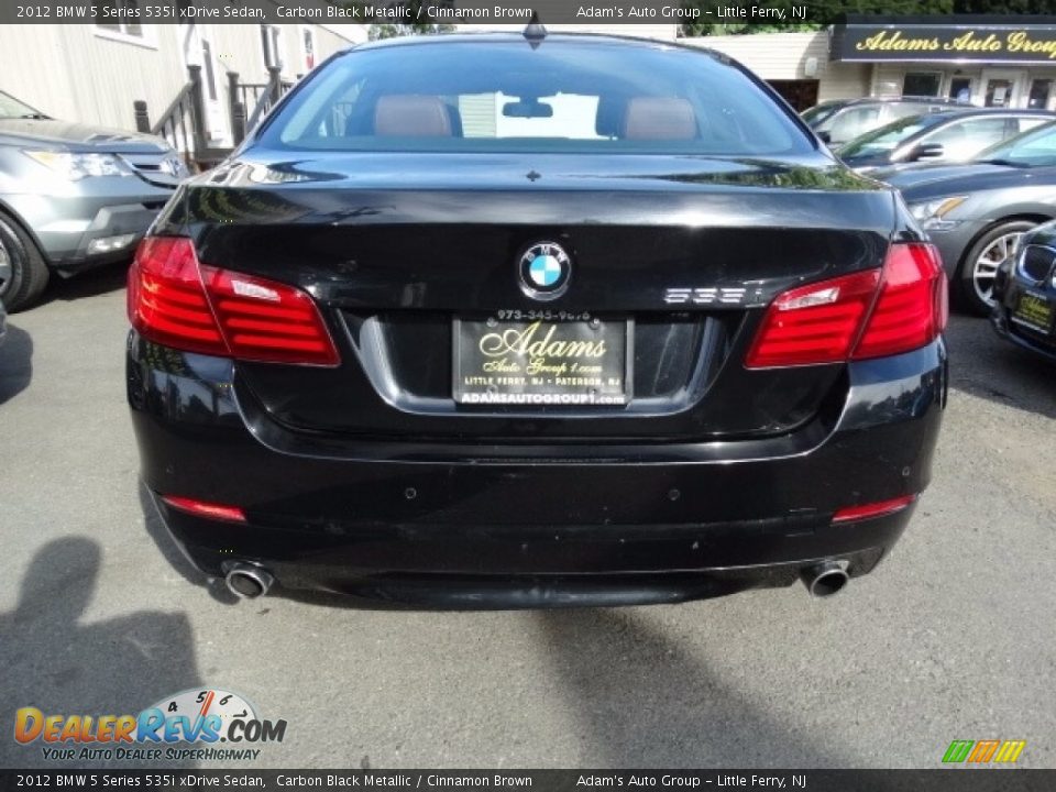 2012 BMW 5 Series 535i xDrive Sedan Carbon Black Metallic / Cinnamon Brown Photo #5