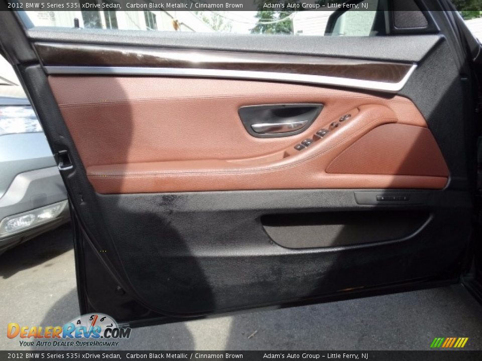 2012 BMW 5 Series 535i xDrive Sedan Carbon Black Metallic / Cinnamon Brown Photo #10