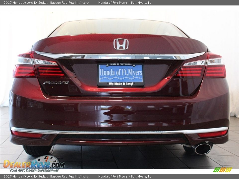 2017 Honda Accord LX Sedan Basque Red Pearl II / Ivory Photo #6