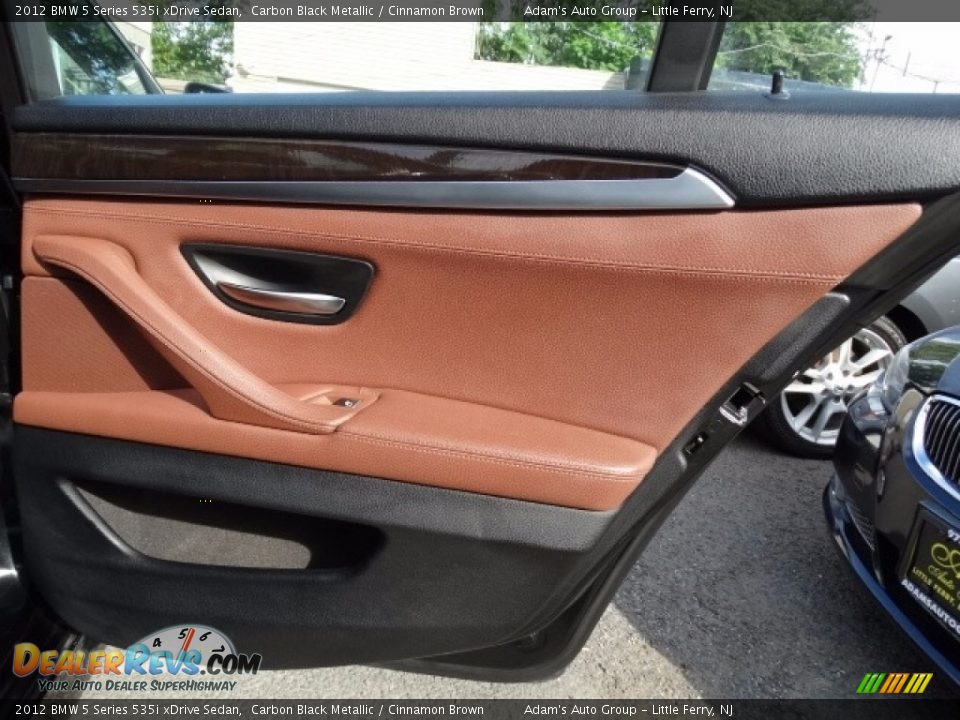 2012 BMW 5 Series 535i xDrive Sedan Carbon Black Metallic / Cinnamon Brown Photo #15