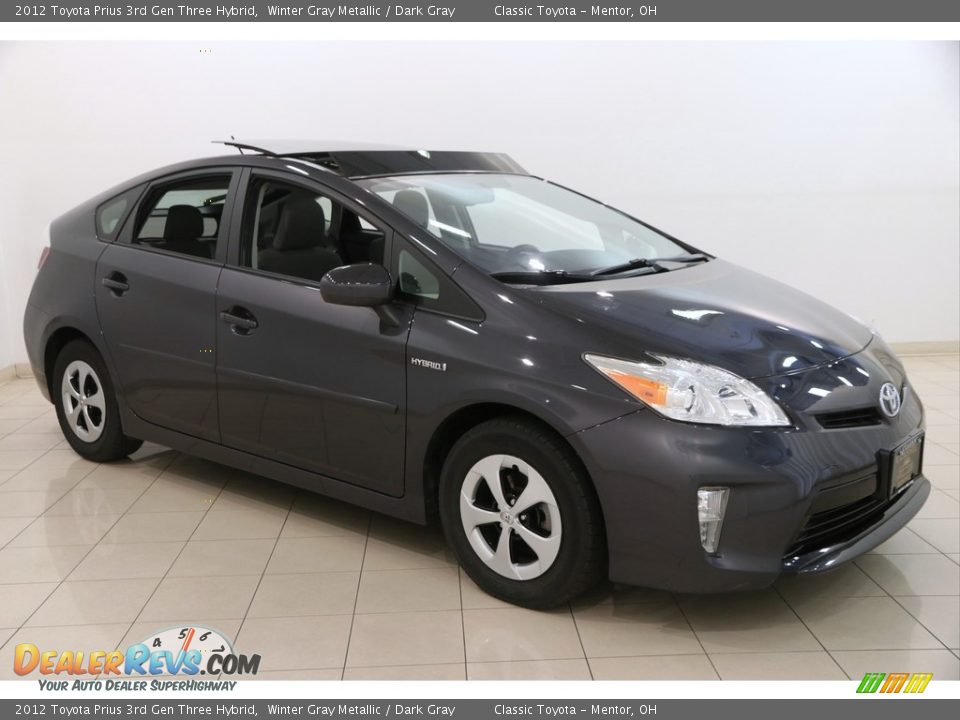 2012 Toyota Prius 3rd Gen Three Hybrid Winter Gray Metallic / Dark Gray Photo #1