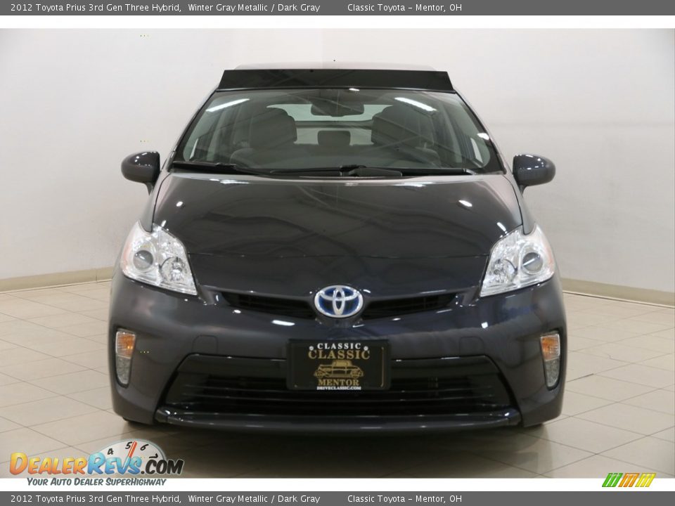 2012 Toyota Prius 3rd Gen Three Hybrid Winter Gray Metallic / Dark Gray Photo #2