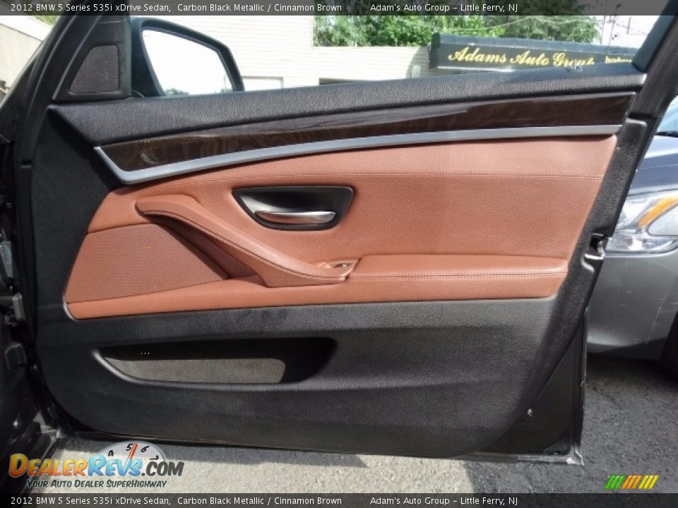 2012 BMW 5 Series 535i xDrive Sedan Carbon Black Metallic / Cinnamon Brown Photo #17