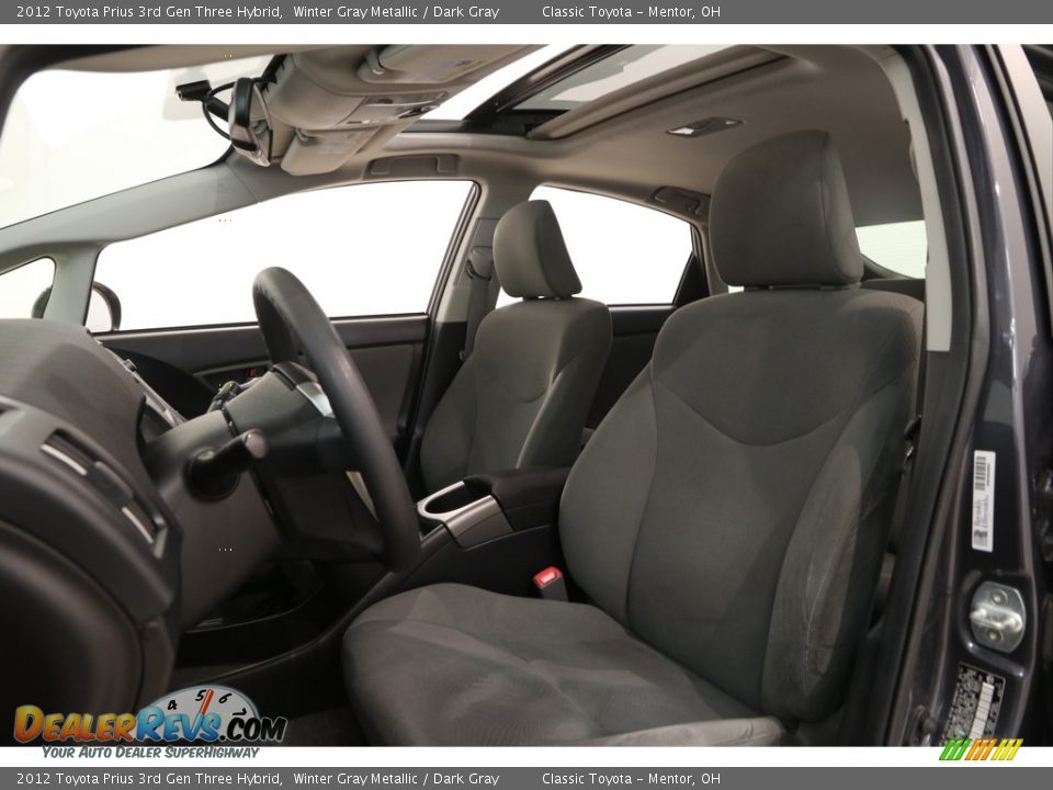 2012 Toyota Prius 3rd Gen Three Hybrid Winter Gray Metallic / Dark Gray Photo #5