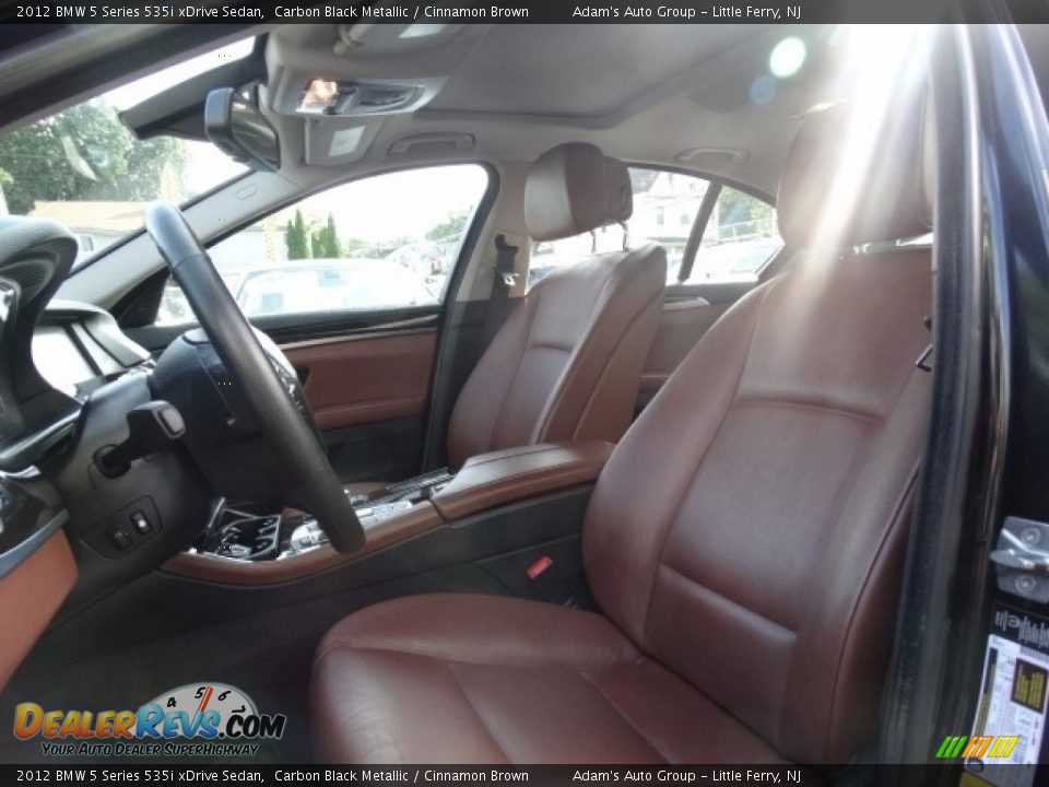 2012 BMW 5 Series 535i xDrive Sedan Carbon Black Metallic / Cinnamon Brown Photo #20