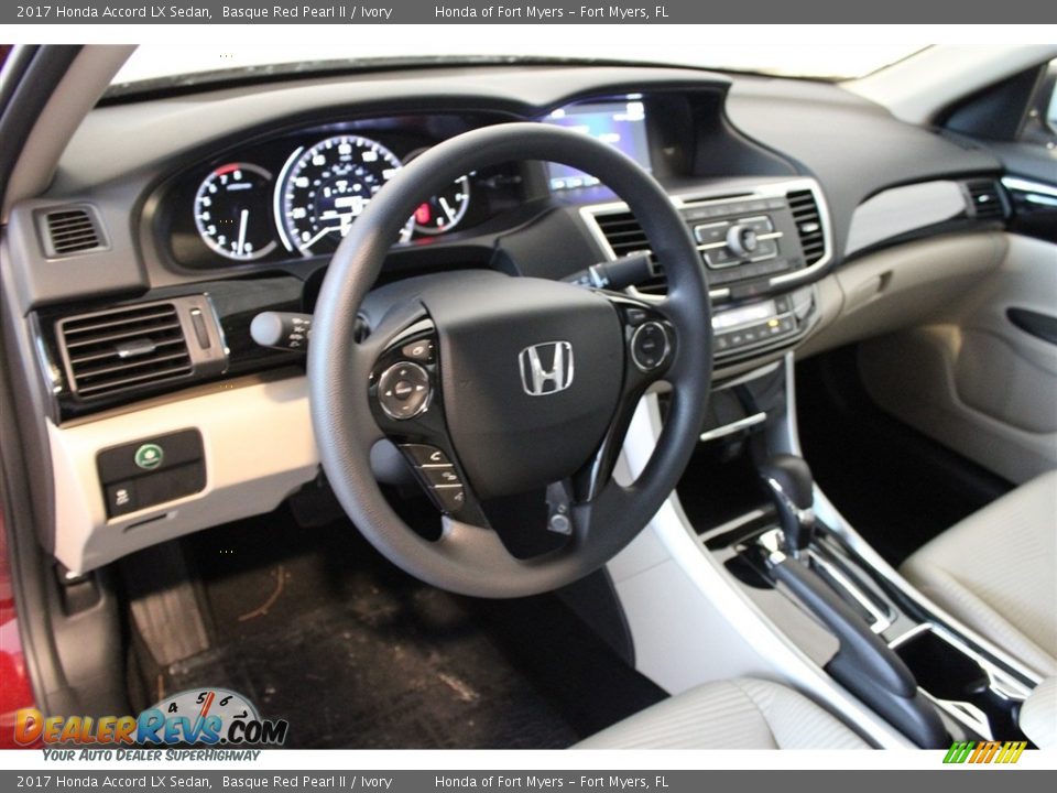 2017 Honda Accord LX Sedan Basque Red Pearl II / Ivory Photo #10